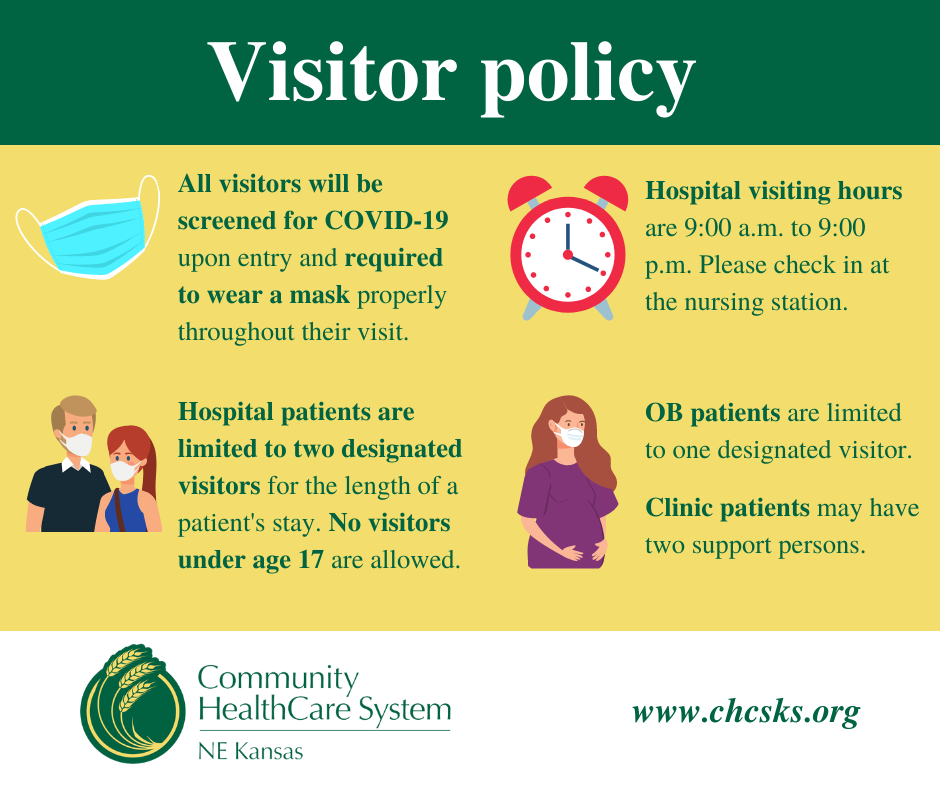 CHCS adjusts hospital visitor policy Community HealthCare System